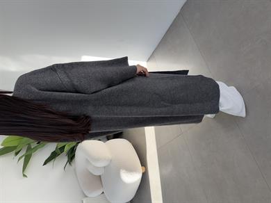 Antrasit Uzun Salaş Maxi Triko Hırka