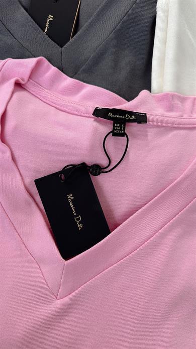 Antrasit V Yaka Basic Tişört