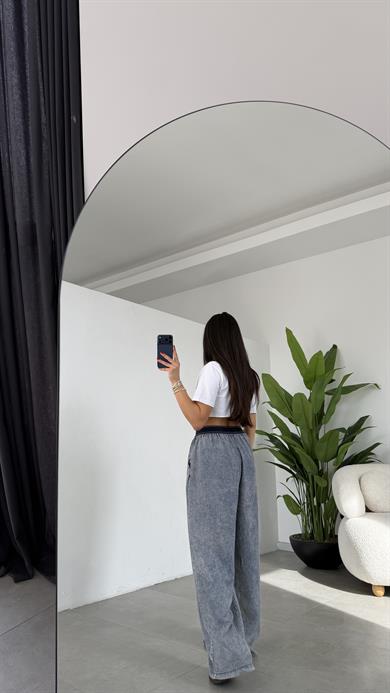 Ao Yıkamalı Kot Görünümlü Pantolon