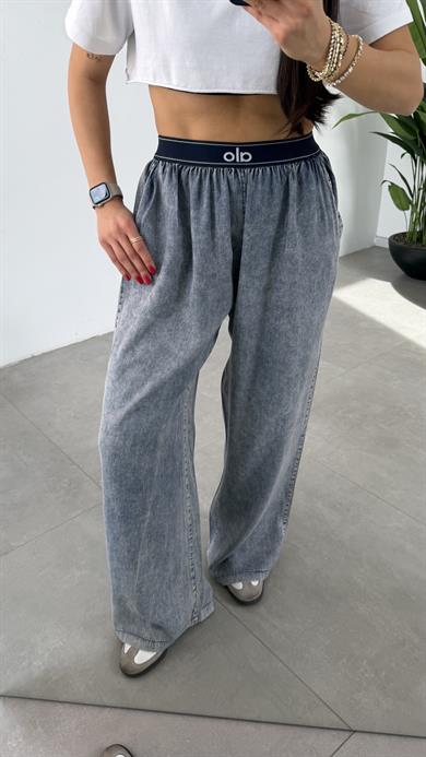 Ao Yıkamalı Kot Görünümlü Pantolon