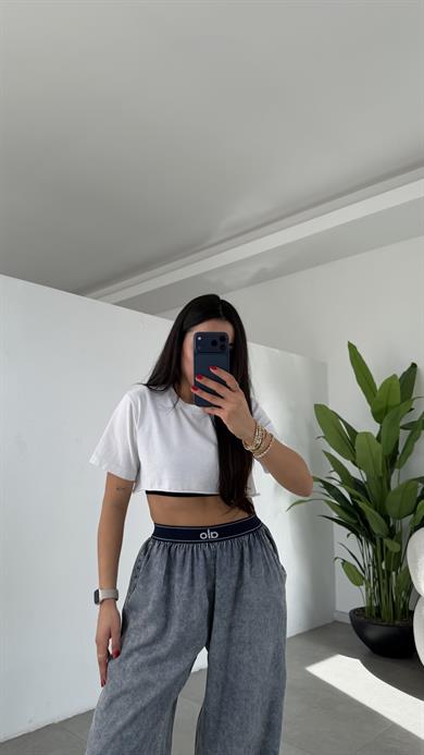 Ao Yıkamalı Kot Görünümlü Pantolon