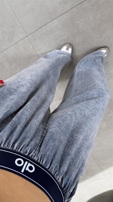 Ao Yıkamalı Kot Görünümlü Pantolon