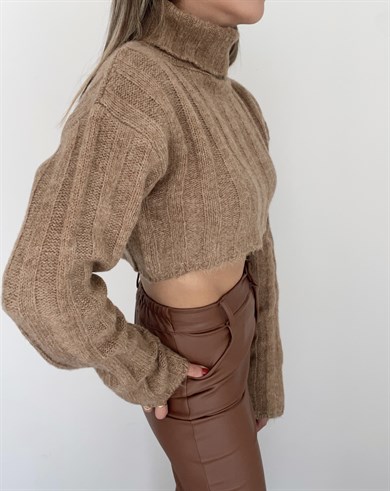 Balıkçı Yaka Kısa Kazak