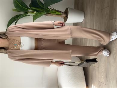 Bej Bürümcük Kimono Takım