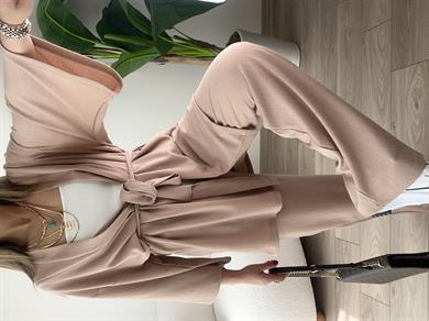 Bej Bürümcük Kimono Takım