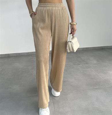 Bej Croplu Üçlü Takım