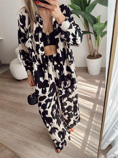 Bej Desenli Salaş Gömlek