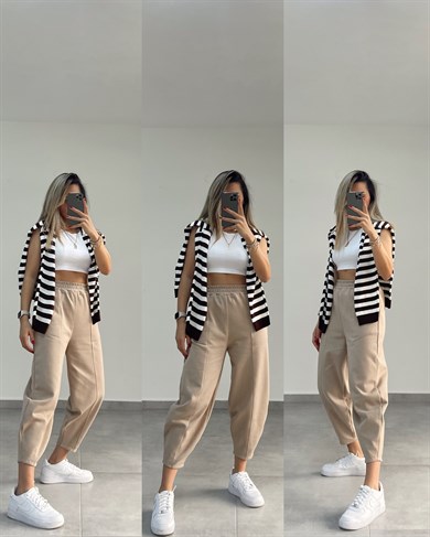 Bej Şalvar Eşofman