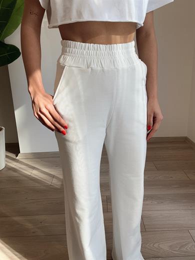 Beli Lastikli Ekru Eşofman