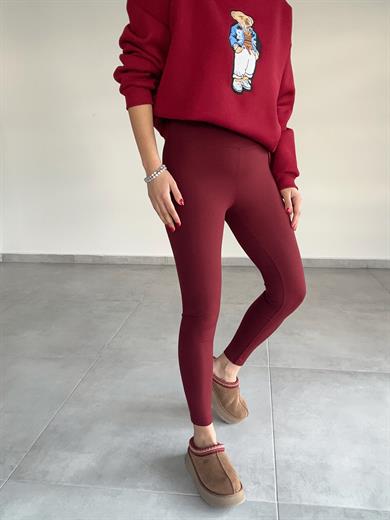 Beliza Bordo Oys Yüksek Bel Tayt