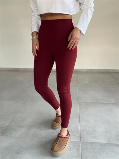 Beliza Bordo Oys Yüksek Bel Tayt