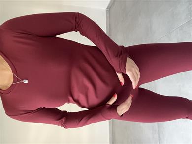 Beliza Bordo Parmak Geçirmeli Body