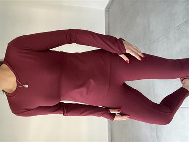 Beliza Bordo Parmak Geçirmeli Body