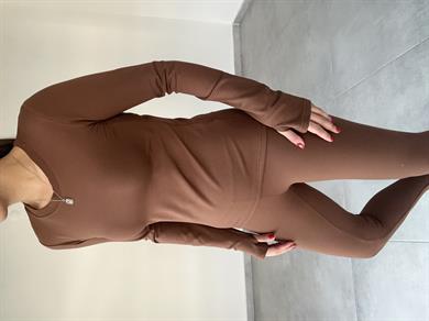 Beliza Kahve Parmak Geçirmeli Body