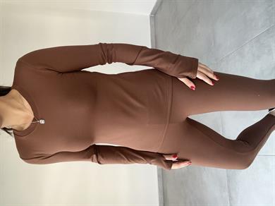 Beliza Kahve Parmak Geçirmeli Body