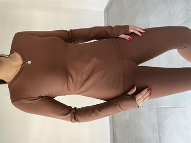 Beliza Kahve Parmak Geçirmeli Body
