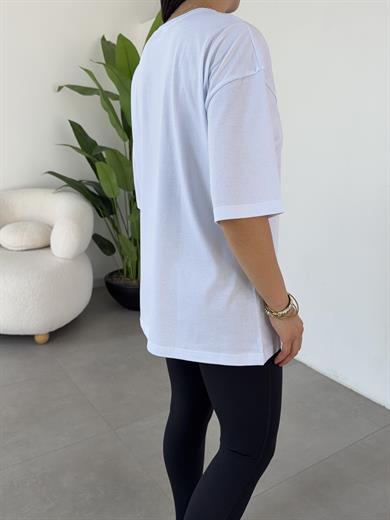 Beyaz Ao Basic Tshirt