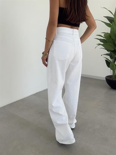 Beyaz Baggy Pantolon