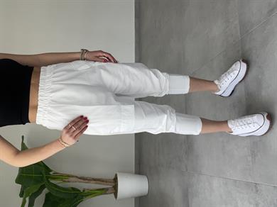 Beyaz Cepli Eşofman