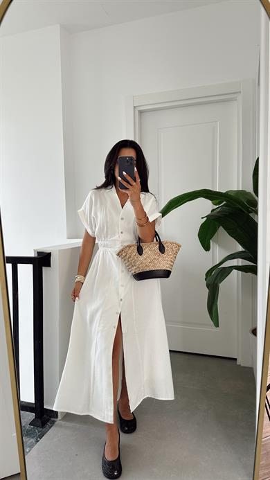 Beyaz Gömlek Elbise