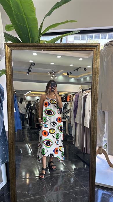 Beyaz Halatlı Göz Elbise