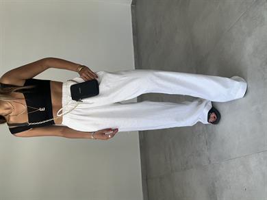 Beyaz Keten Pantolon