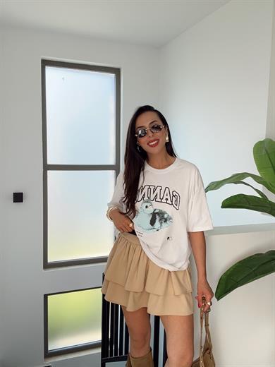 Beyaz Ördek Baskılı Tişört