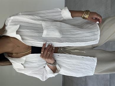Beyaz Oversize Gömlek