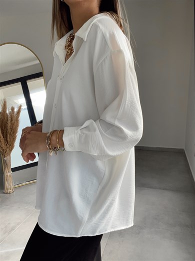 Beyaz Salaş Gömlek