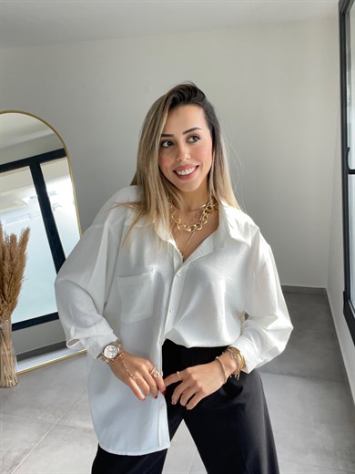 Beyaz Salaş Gömlek