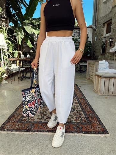 Beyaz Şalvar Eşofman