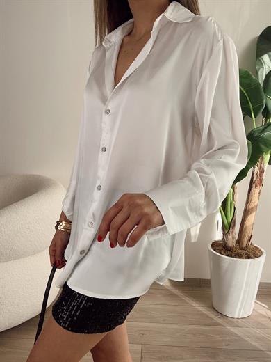 Beyaz Saten Gömlek