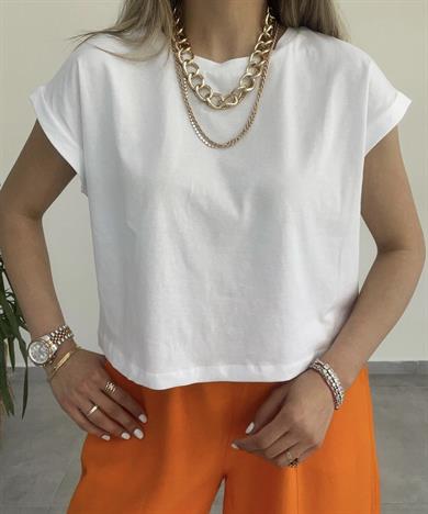 Beyaz T Kol Tişört