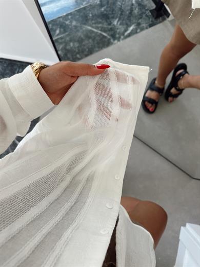 Beyaz Transparan Gömlek