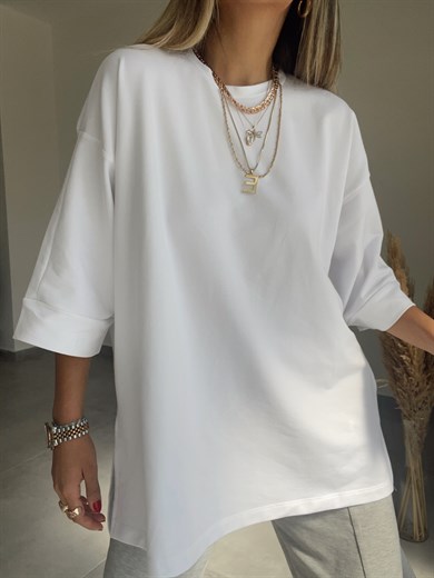 Bisiklet Yaka Oversize Basic