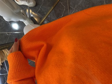 Bisiklet Yaka Salaş Turuncu Kazak