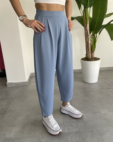 Bombeli Mavi Pantolon