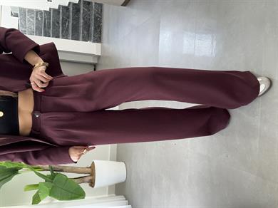 Bordo Ceket-Pantolon Takım