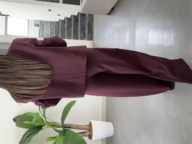 Bordo Ceket-Pantolon Takım