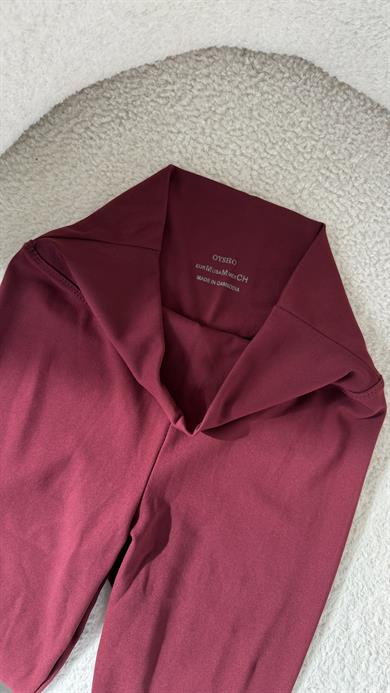Bordo Oys Toparlayıcı Tayt