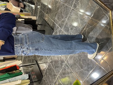 Boru Paça Koyu Mavi Jean