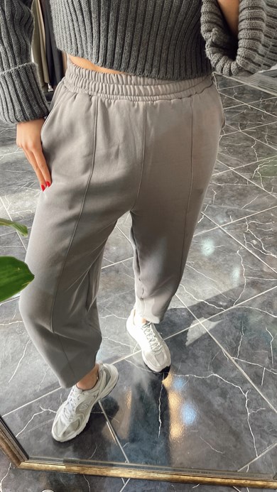 Boyalı Gri Şalvar Eşofman