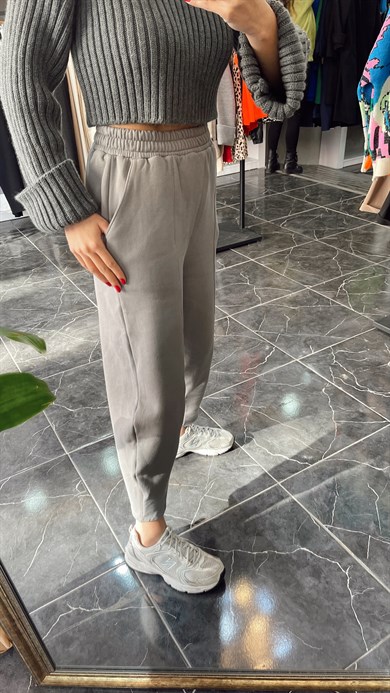 Boyalı Gri Şalvar Eşofman