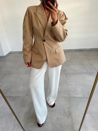 Briella Vizon Belden Oturtmalı Blazer