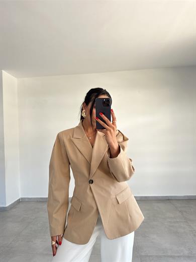 Briella Vizon Belden Oturtmalı Blazer