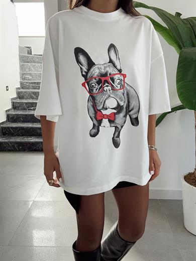 Buffy Beyaz Oversize Tshirt