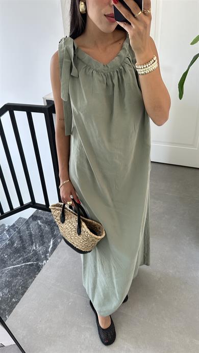 Çağlai Omuzdan Bağlamalı Elbise