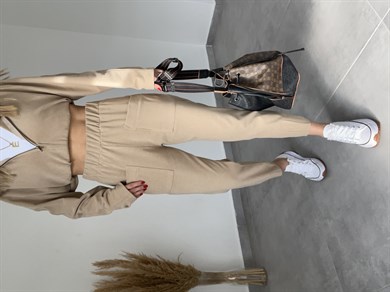 Camel Çift Cep Detaylı Polar Eşofman