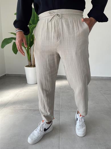 Camel Keten Pantolon