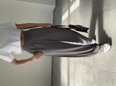 Celi Antrasit Esnek Kumaş Palazzo Pantolon